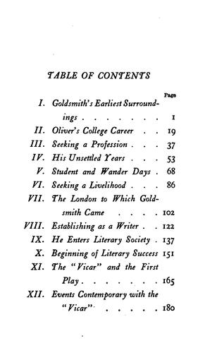 In the days of Goldsmith