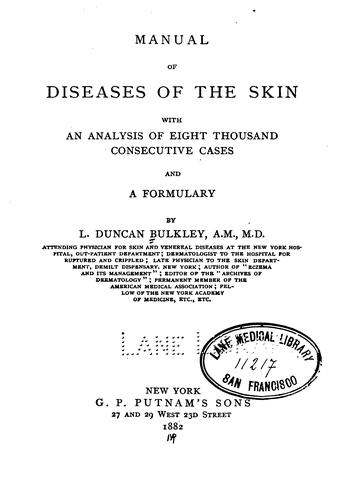 Manual of diseases of the skin