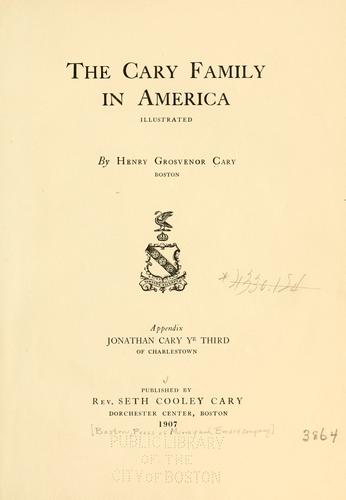 The Cary family in America