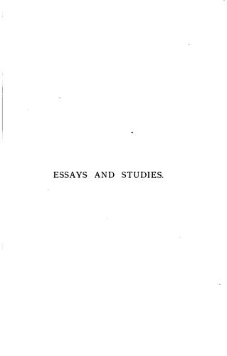 Essays and studies
