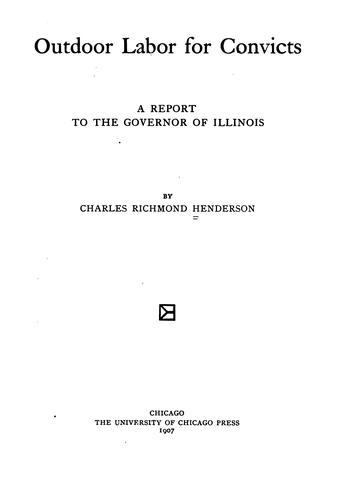 Outdoor labor for convicts