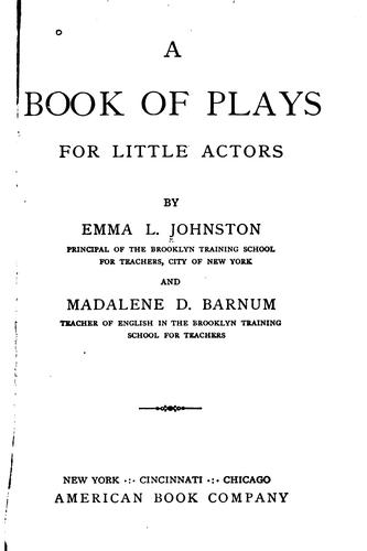 A book of plays for little actors
