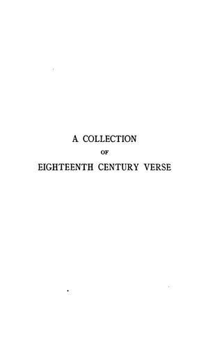 A collection of eighteenth century verse