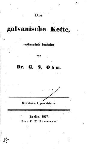 Die galvanische Kette