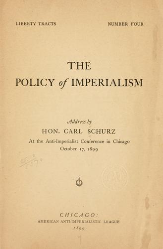 The policy of imperialism