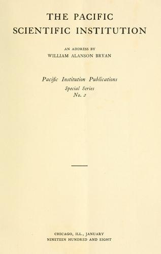 The Pacific scientific institution