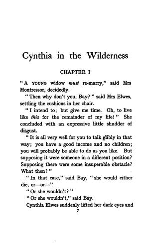 Cynthia in the wilderness