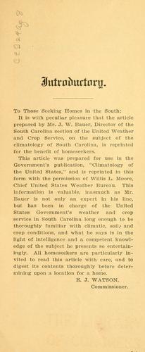 The climatology of South Carolina