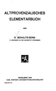 Altprovenzalisches Elementarbuch