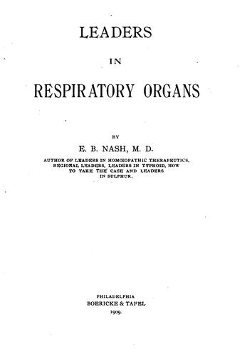 Leaders in respiratory organs