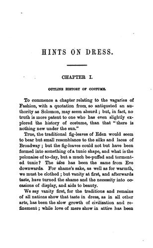 Hints on dress