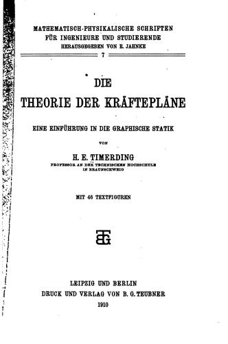 Die Theorie der Kräftepläne