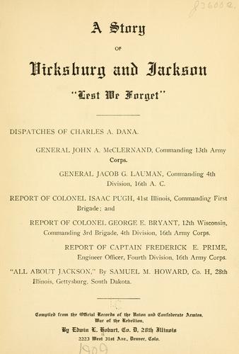 A story of Vicksburg and Jackson