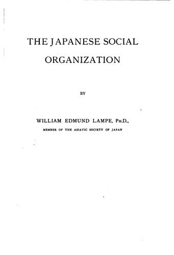 The Japanese social organization