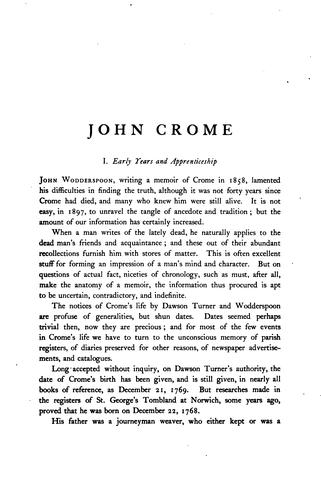 John Crome and John Sell Cotman