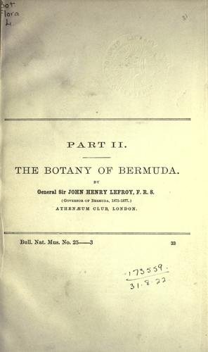 The botany of Bermuda