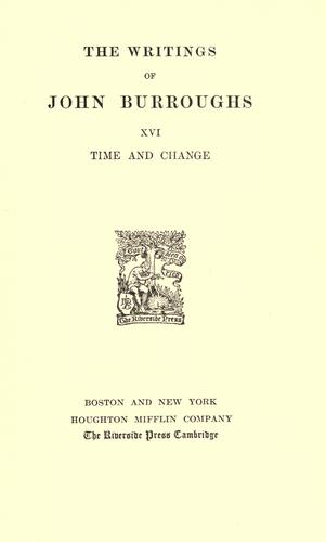 The writings of John Burroughs