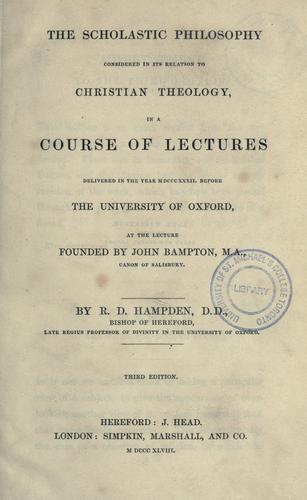 The scholastic philosophy