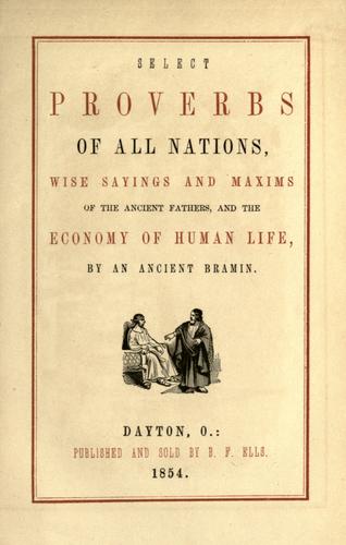Select proverbs of all nations
