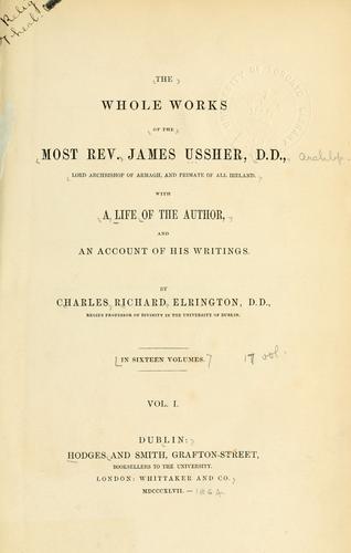 The life of James Ussher, D.D