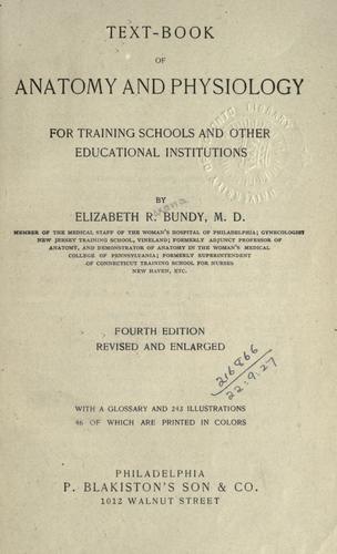 Text-book of anatomy and physiology