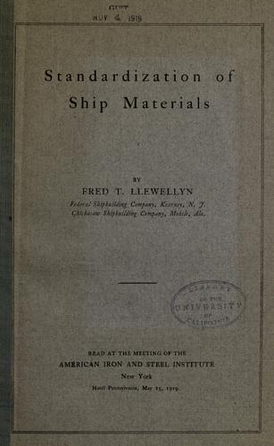 Standardization of ship materials