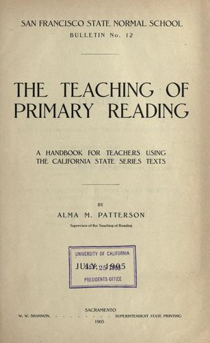 The teaching of primary reading