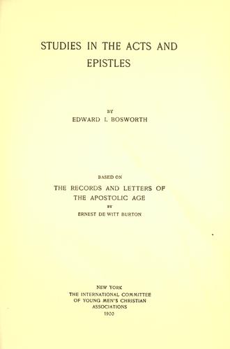 Studies in the Acts and Epistles