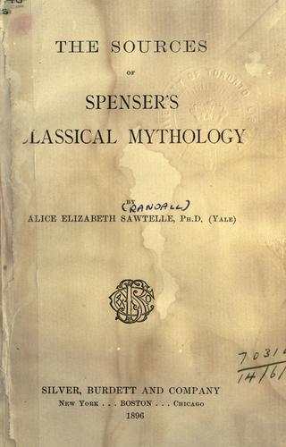 The sources of Spenser's classical mythology