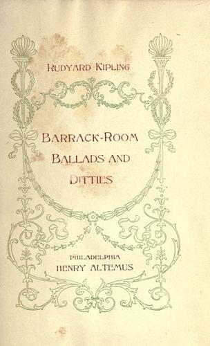 Barrack-room ballads and ditties