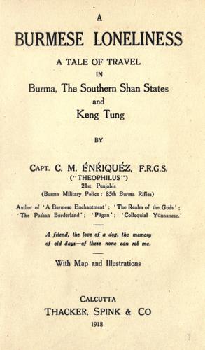 A Burmese loneliness