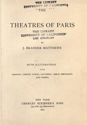 The theatres of Paris