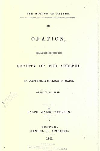The method of nature