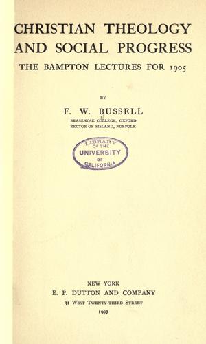 Christian theology and social progress