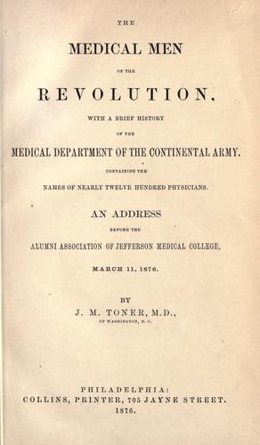 The medical men of the revolution