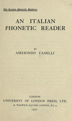 An Italian phonetic reader