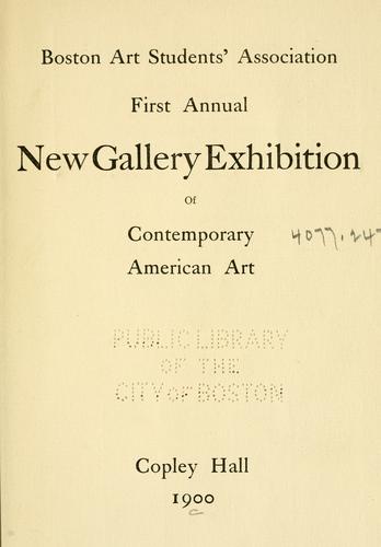 Annual New Gallery exhibition of contemporary American art
