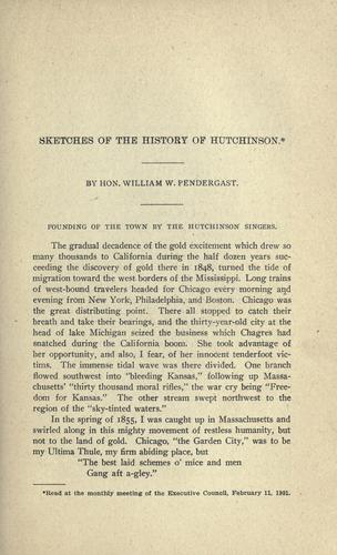 Sketches of the history of Hutchinson