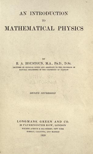 An introduction to mathematical physics