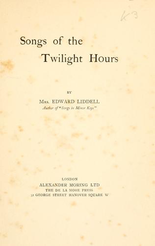 Songs of the twilight hours