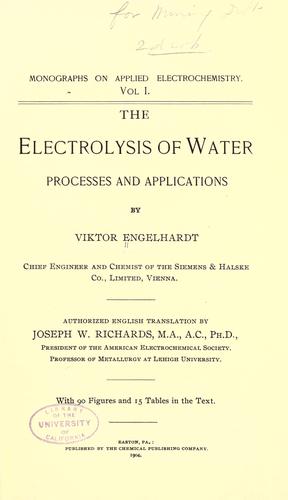 The electrolysis of water