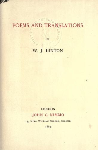 Poems and translations
