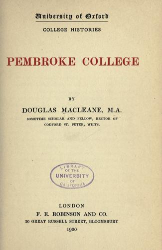Pembroke college