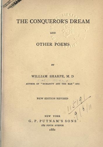 The conqueror's dream, and other poems