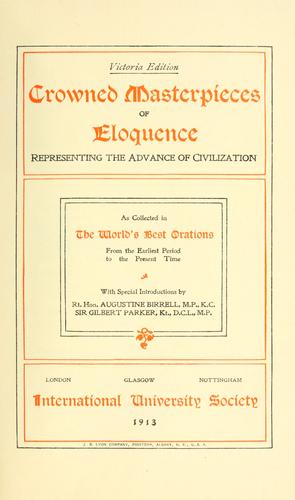 Crowned masterpieces of eloquence