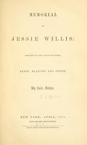 Memorial of Jessie Willis