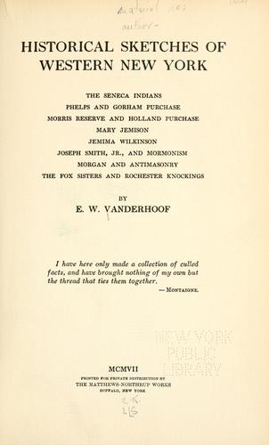 Historical sketches of western New York