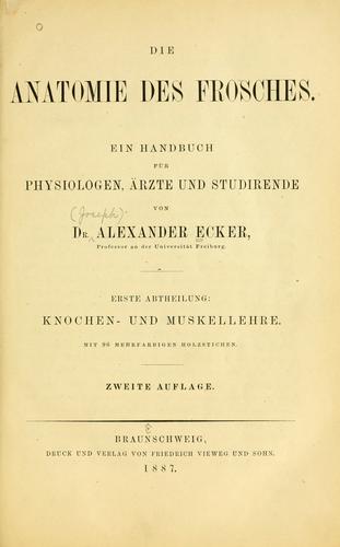 Die Anatomie des Frosches
