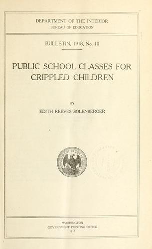 Public school classes for crippled children