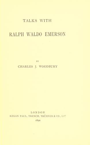 Talks with Ralph Waldo Emerson